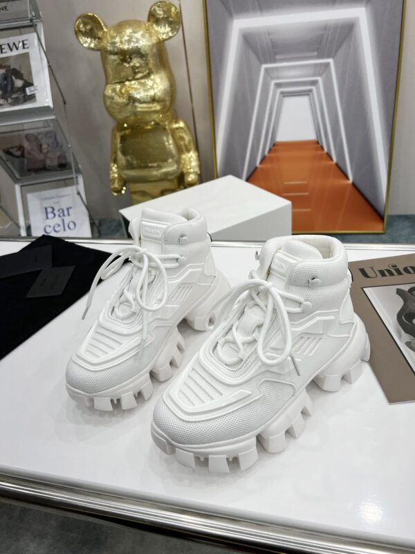 Prada Cloudbust Thunder High-Top Sneakers White For Women 1.9in/50mm PRD 2TG180_3KZU_F0009
