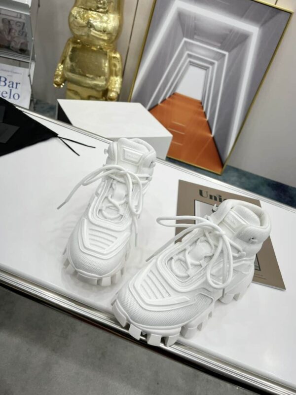 Prada Cloudbust Thunder High-Top Sneakers White For Women 1.9in/50mm PRD 2TG180_3KZU_F0009