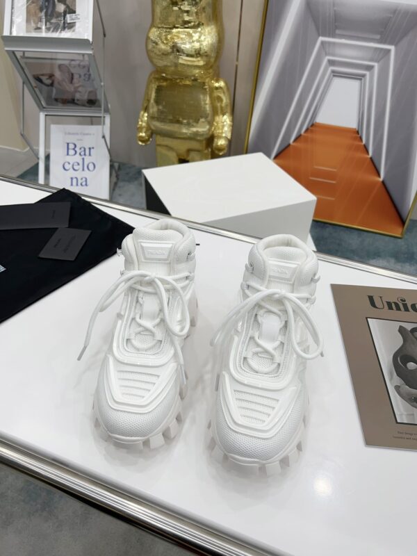 Prada Cloudbust Thunder High-Top Sneakers White For Women 1.9in/50mm PRD 2TG180_3KZU_F0009