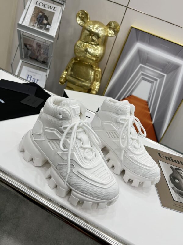 Prada Cloudbust Thunder High-Top Sneakers White For Women 1.9in/50mm PRD 2TG180_3KZU_F0009