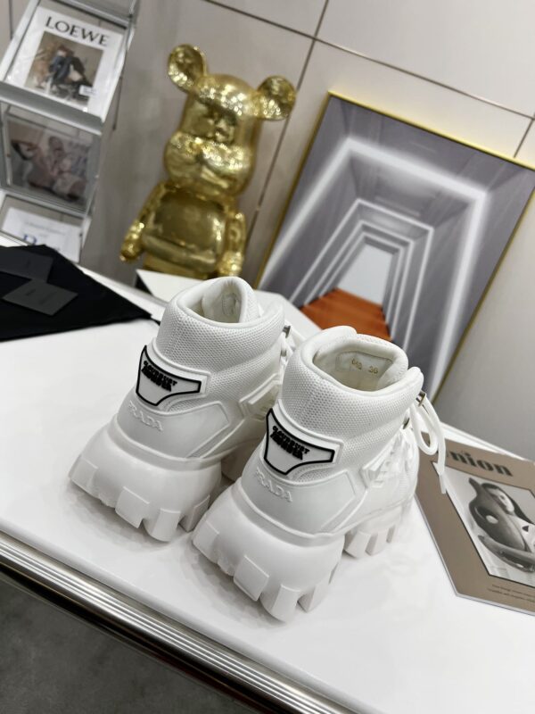Prada Cloudbust Thunder High-Top Sneakers White For Women 1.9in/50mm PRD 2TG180_3KZU_F0009