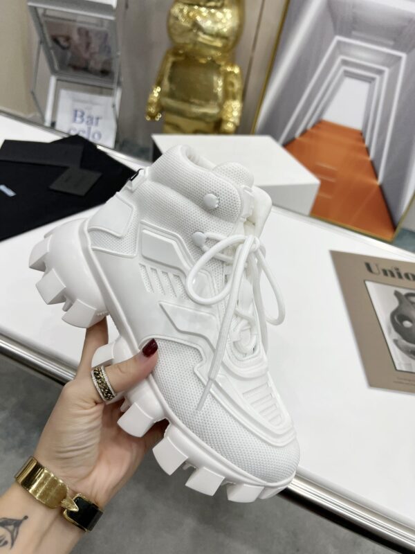 Prada Cloudbust Thunder High-Top Sneakers White For Women 1.9in/50mm PRD 2TG180_3KZU_F0009