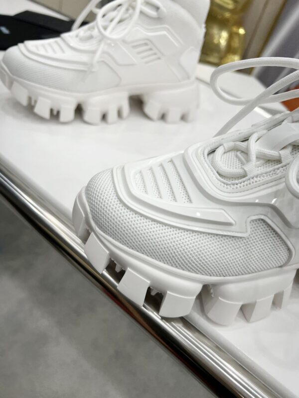 Prada Cloudbust Thunder High-Top Sneakers White For Women 1.9in/50mm PRD 2TG180_3KZU_F0009