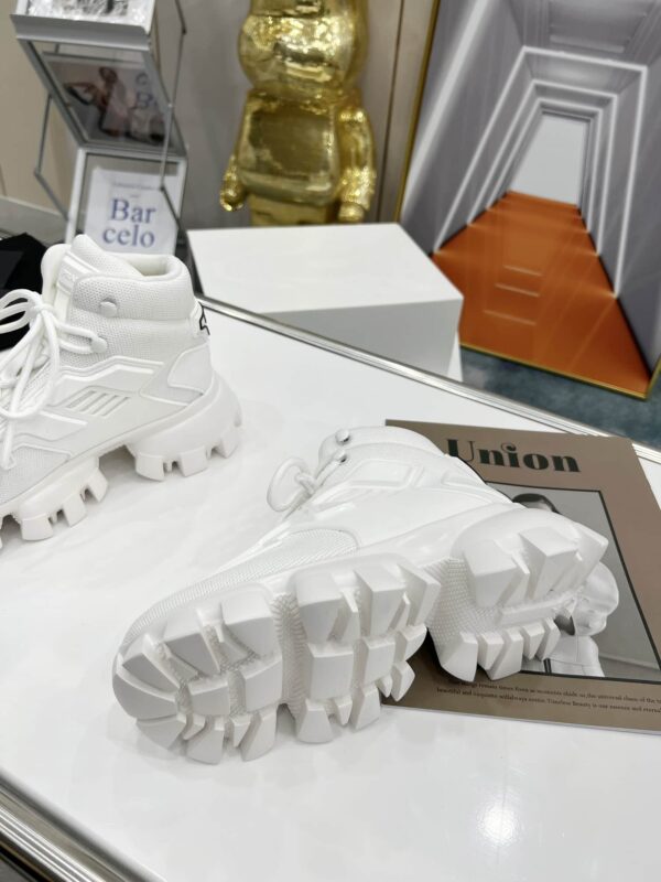 Prada Cloudbust Thunder High-Top Sneakers White For Women 1.9in/50mm PRD 2TG180_3KZU_F0009