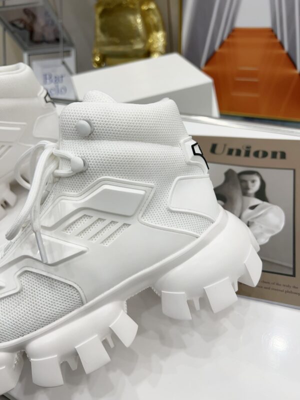 Prada Cloudbust Thunder High-Top Sneakers White For Women 1.9in/50mm PRD 2TG180_3KZU_F0009