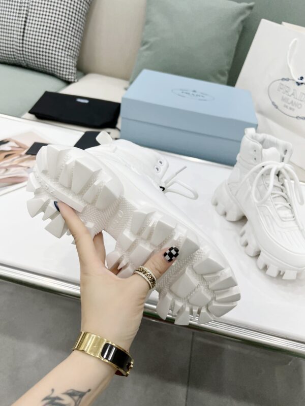 Prada Cloudbust Thunder High-Top Sneakers White For Women 1.9in/50mm PRD