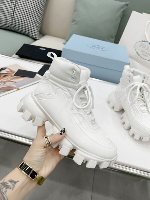 Prada Cloudbust Thunder High-Top Sneakers White For Women 1.9in/50mm PRD