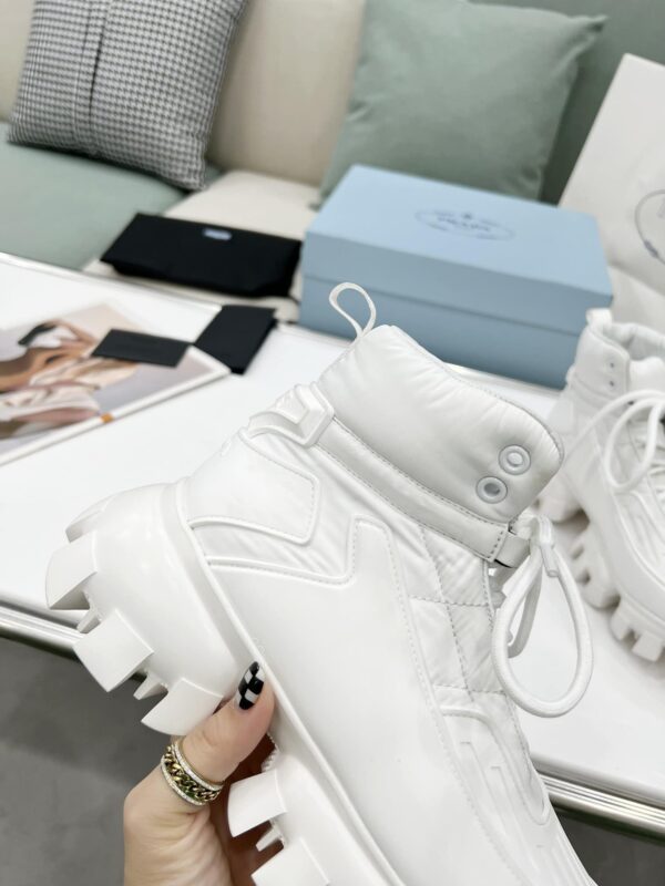 Prada Cloudbust Thunder High-Top Sneakers White For Women 1.9in/50mm PRD