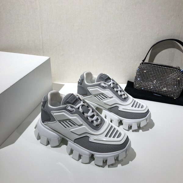 Prada Cloudbust Thunder Sneakers Grey And White For Women PRD