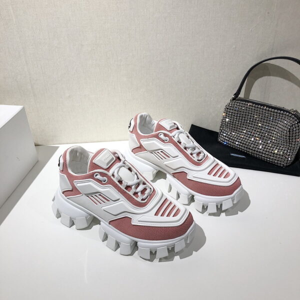 Prada Cloudbust Thunder Sneakers Pink And White For Women PRD