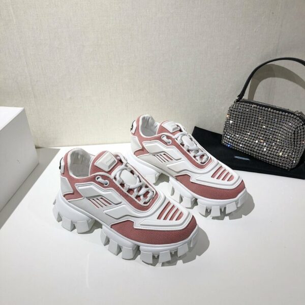 Prada Cloudbust Thunder Sneakers Pink And White For Women PRD