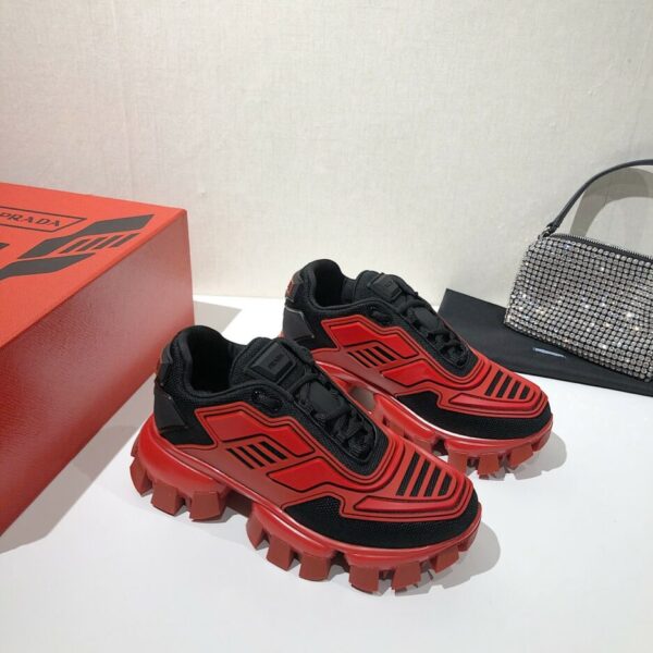 Prada Cloudbust Thunder Sneakers Red And Black For Women PRD