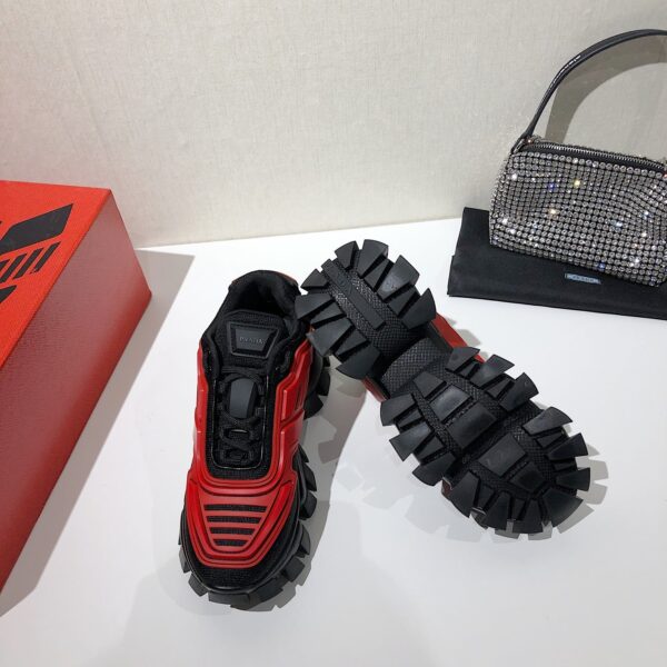 Prada Cloudbust Thunder Sneakers Red/Black For Women 2.4in/60mm PRD 2EG293_3LFV_F0011