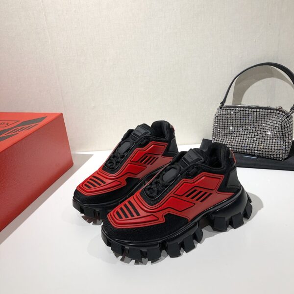 Prada Cloudbust Thunder Sneakers Red/Black For Women 2.4in/60mm PRD 2EG293_3LFV_F0011