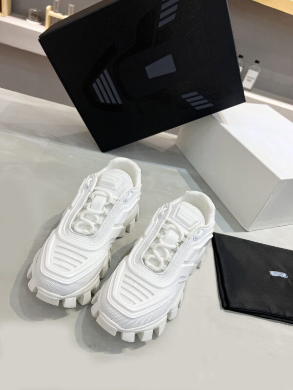 Prada Cloudbust Thunder Sneakers White For Women PRD  1E819L_3KR2_F0009_F_050
