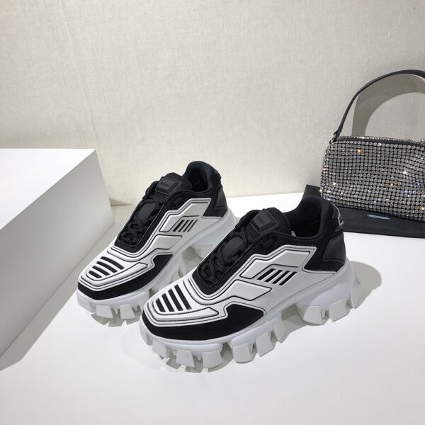 Prada Cloudbust Thunder Sneakers White/Black For Women 2.4in/60mm PRD