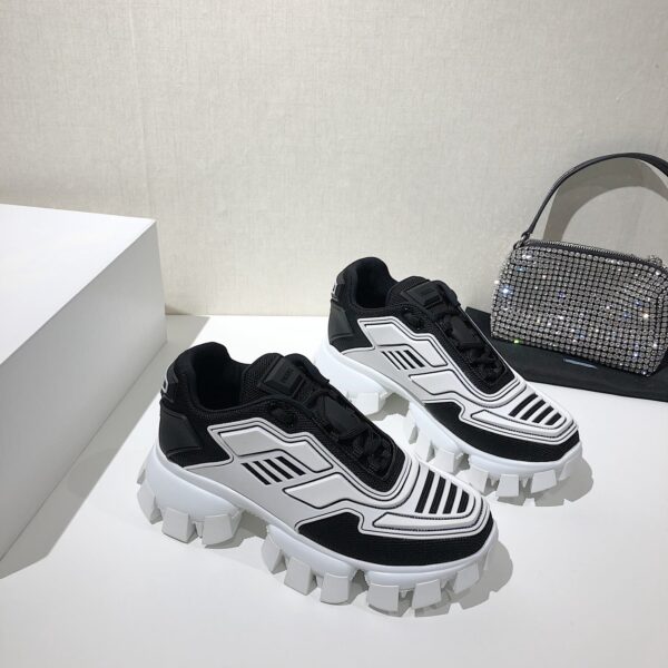 Prada Cloudbust Thunder Sneakers White/Black For Women 2.4in/60mm PRD