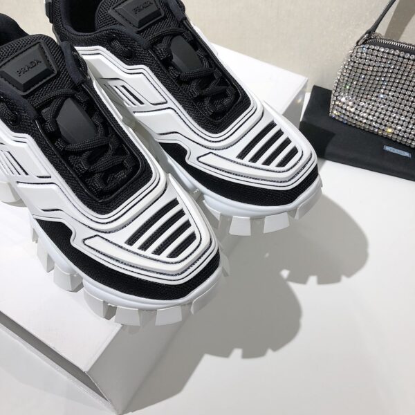 Prada Cloudbust Thunder Sneakers White/Black For Women 2.4in/60mm PRD