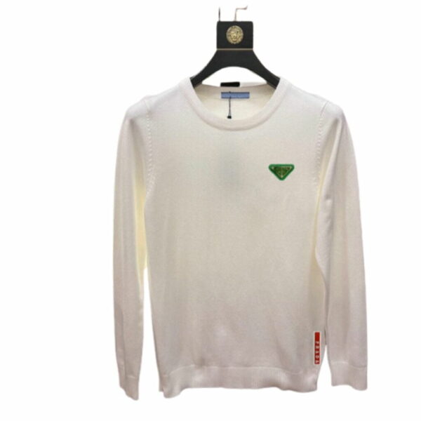 Prada Cotton Crewneck Sweatshirt White For Men