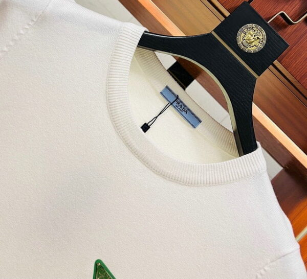 Prada Cotton Crewneck Sweatshirt White For Men