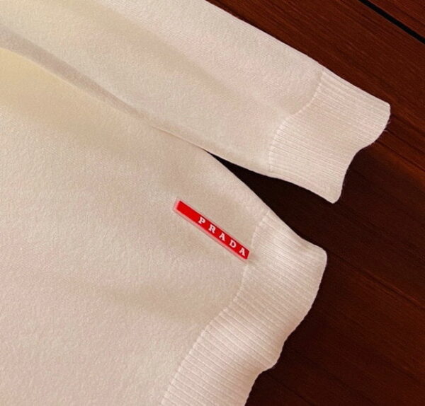 Prada Cotton Crewneck Sweatshirt White For Men