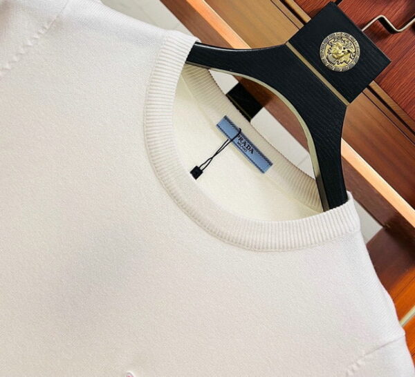 Prada Cotton Crewneck Sweatshirt White For Men