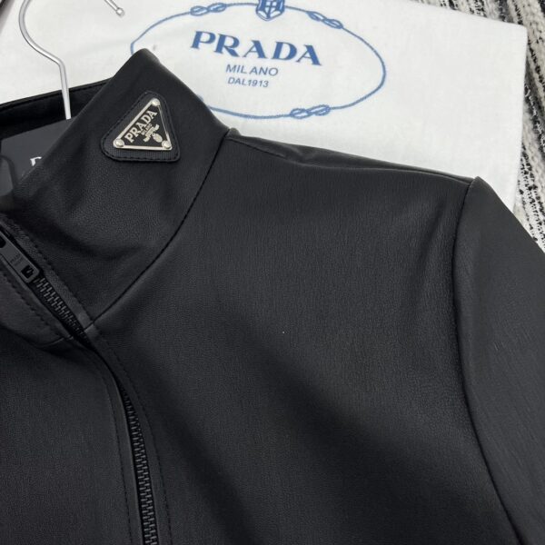 Prada Crop Scuba Jacket Black For Women