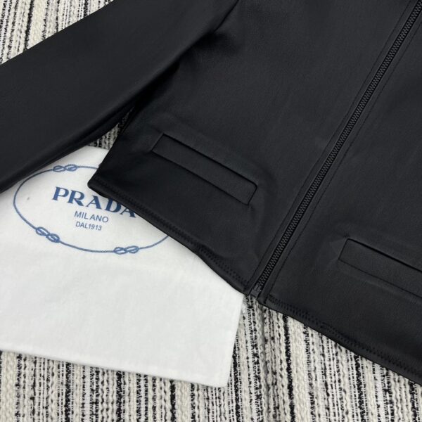 Prada Crop Scuba Jacket Black For Women