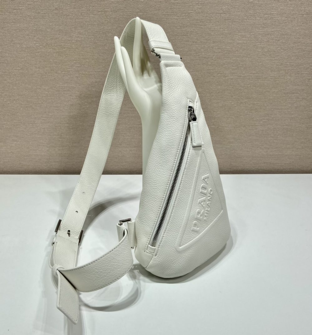 Prada Cross Bag White For Women, Women's Bags 12.6in/32cm 2VZ098_2BBE_F0K74_V_OLO