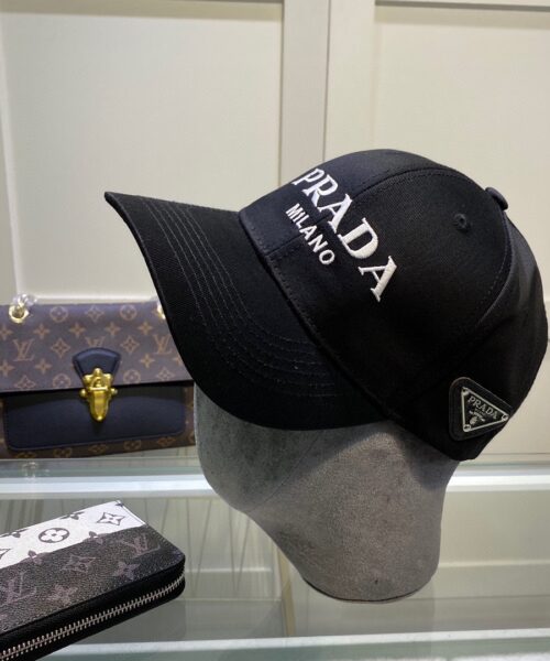 Prada Denim Baseball Cap Black Prada Cap