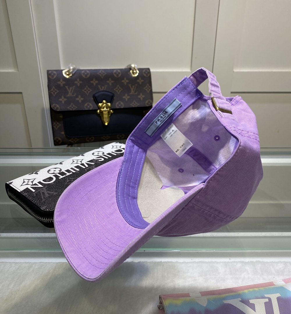 Prada Denim Baseball Cap Purple Prada Cap