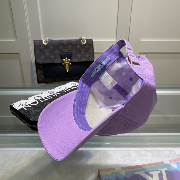 Prada Denim Baseball Cap Purple Prada Cap