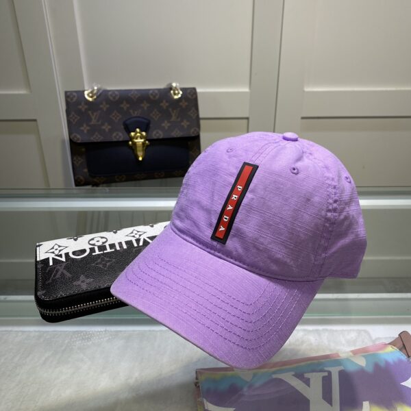 Prada Denim Baseball Cap Purple Prada Cap