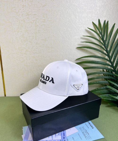 Prada Denim Baseball Cap White Prada Cap