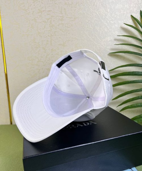 Prada Denim Baseball Cap White Prada Cap