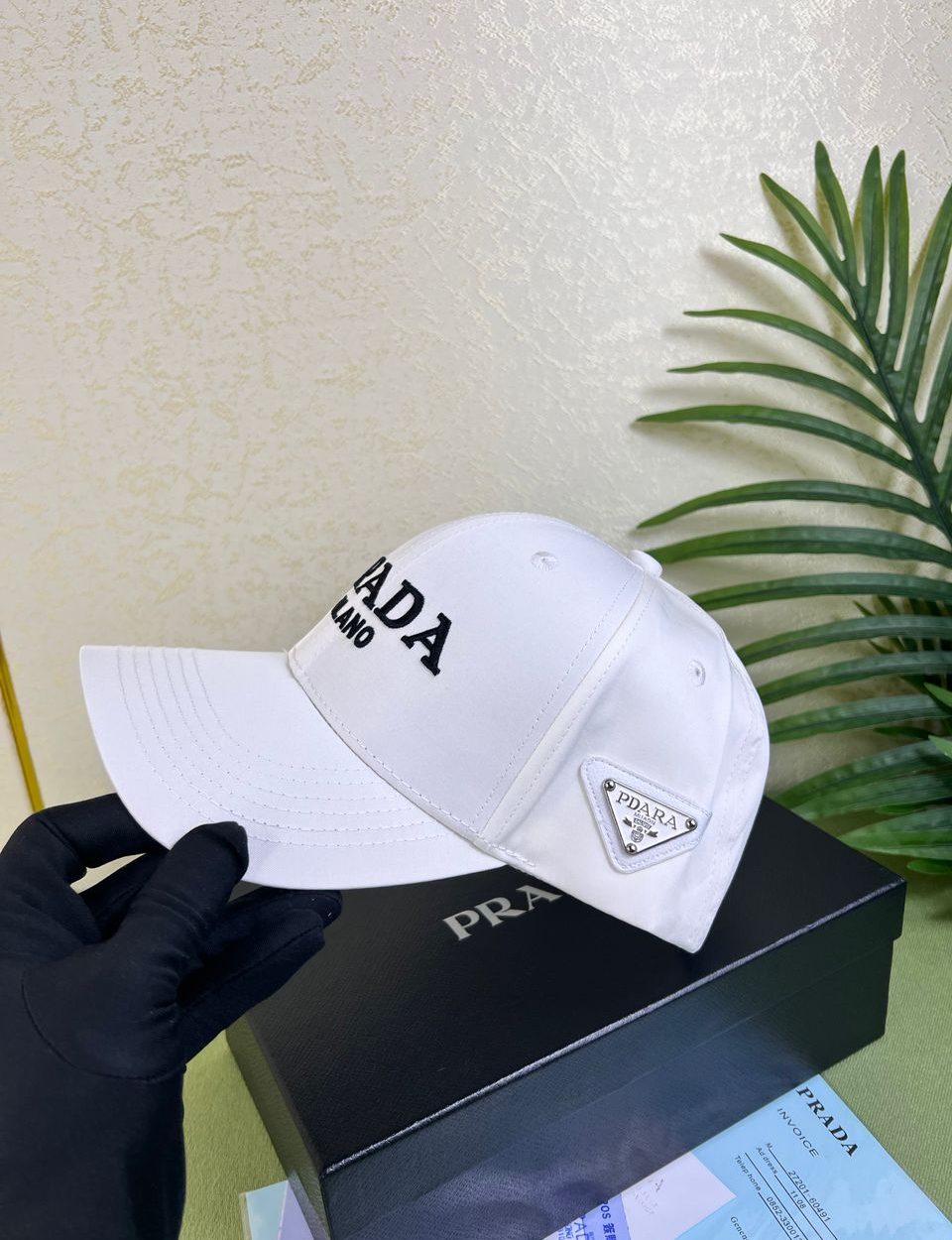 Prada Denim Baseball Cap White Prada Cap