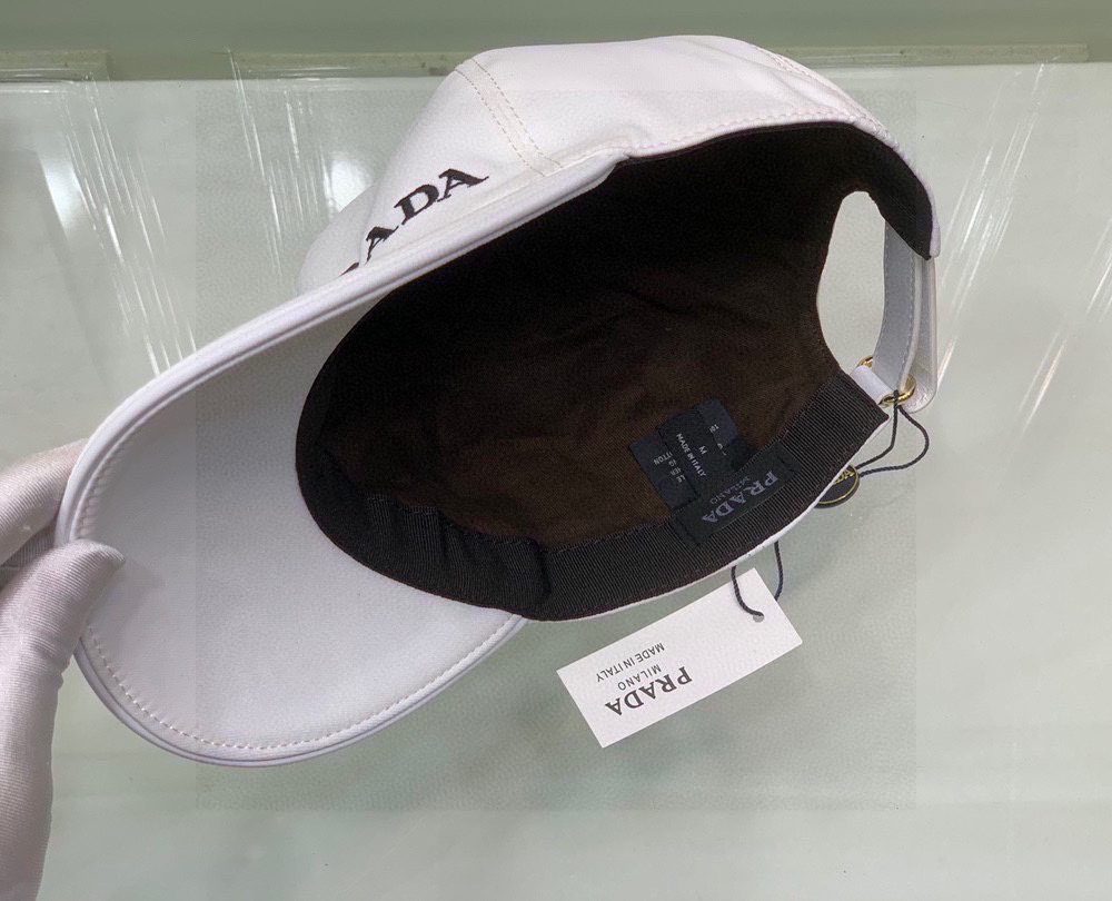 Prada Denim Baseball Cap White Prada Cap