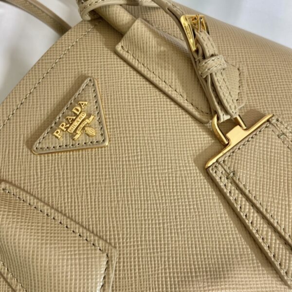 Prada Double Saffiano Mini Bag Beige For Women, Women's Bags 9.8in/25cm 1BG443_2A4A_F0036_V_XOO