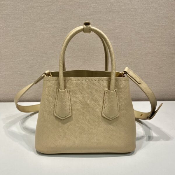 Prada Double Saffiano Mini Bag Beige For Women, Women's Bags 9.8in/25cm 1BG443_2A4A_F0036_V_XOO