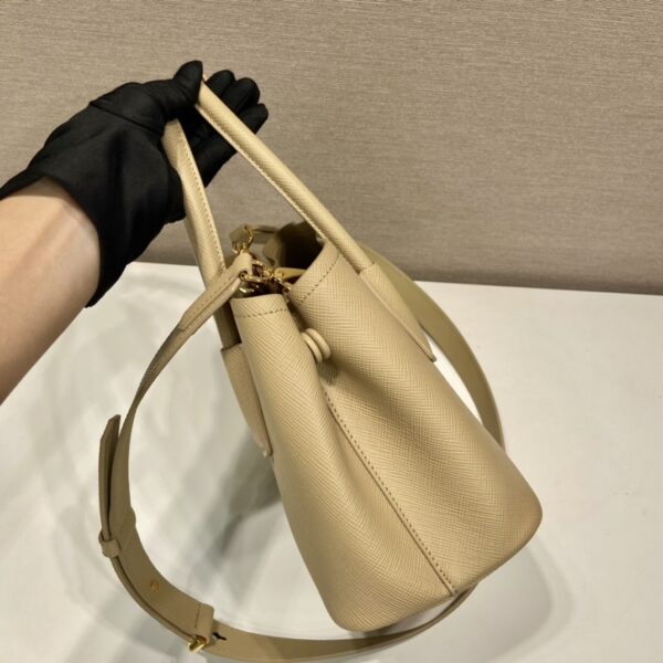 Prada Double Saffiano Mini Bag Beige For Women, Women's Bags 9.8in/25cm 1BG443_2A4A_F0036_V_XOO