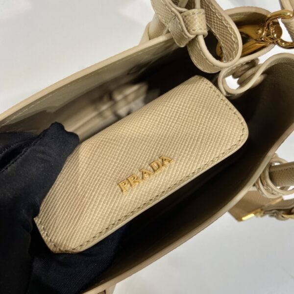 Prada Double Saffiano Mini Bag Beige For Women, Women's Bags 9.8in/25cm 1BG443_2A4A_F0036_V_XOO