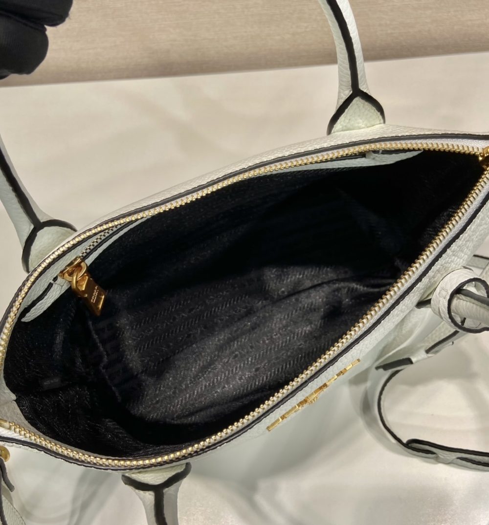 Prada Double Saffiano Mini Bag Beige For Women, Women's Bags 9.8in/25cm 1BG443_2A4A_F0036_V_XOO