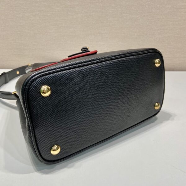 Prada Double Saffiano Mini Bag Black For Women, Women's Bags 9.8in/25cm 1BG443_2A4A_F0LJ4_V_XOO