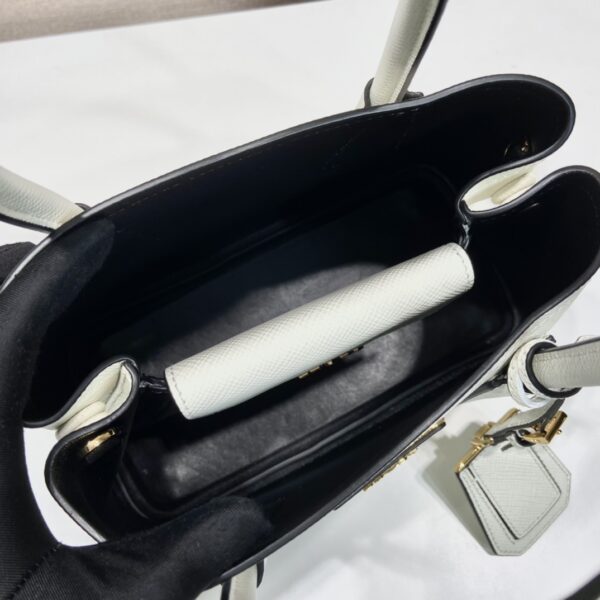 Prada Double Saffiano Mini Bag Black For Women, Women's Bags 9.8in/25cm 1BG443_2A4A_F0LJ4_V_XOO