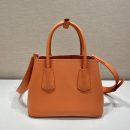 Prada Double Saffiano Mini Bag Orange For Women, Women's Bags 9.8in/25cm 1BG443_2A4A_F0049_V_XOO