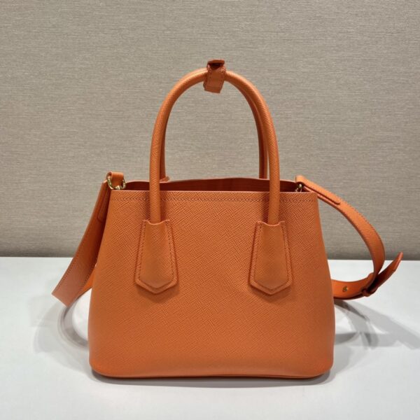 Prada Double Saffiano Mini Bag Orange For Women, Women's Bags 9.8in/25cm 1BG443_2A4A_F0049_V_XOO