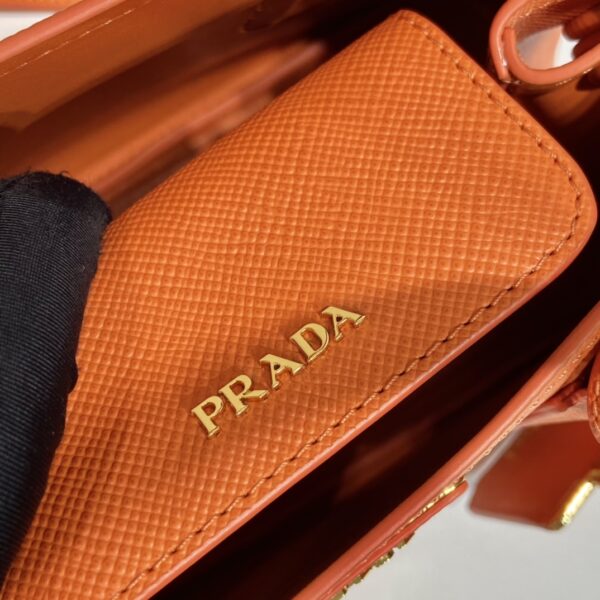 Prada Double Saffiano Mini Bag Orange For Women, Women's Bags 9.8in/25cm 1BG443_2A4A_F0049_V_XOO