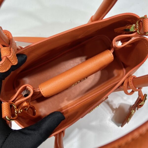 Prada Double Saffiano Mini Bag Orange For Women, Women's Bags 9.8in/25cm 1BG443_2A4A_F0049_V_XOO