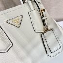 Prada Double Saffiano Mini Bag White For Women, Women's Bags 9.8in/25cm 1BG443_2A4A_F0G3Z_V_XOO