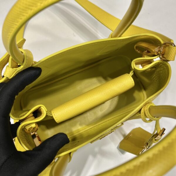 Prada Double Saffiano Mini Bag Yellow For Women, Women's Bags 9.8in/25cm 1BG443_2A4A_F0377_V_XOO